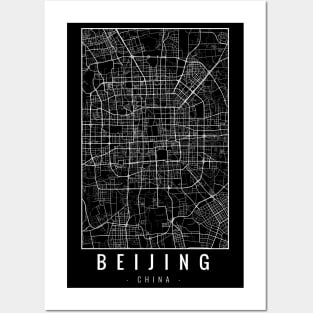 Beijing China Minimalist Map Posters and Art